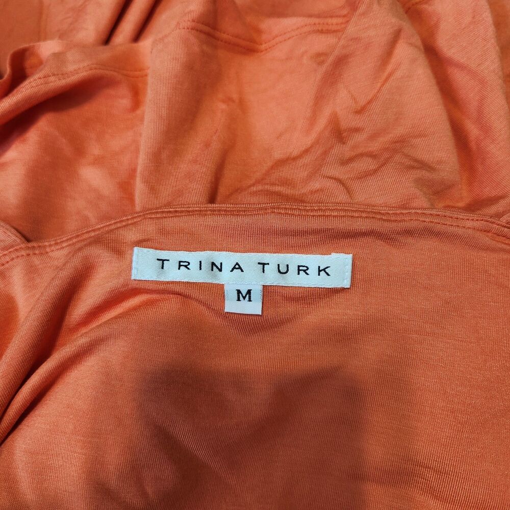Trina Turk women's key hole shelf bra tank top orange size M - Picture 2 of 10